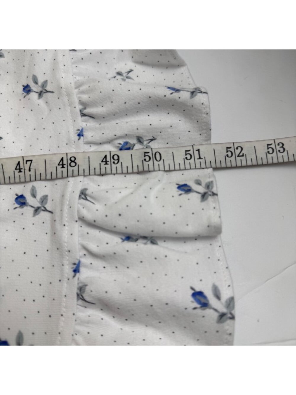 Eileen West NEW Cotton Traditional Nightgown Size Small White Blue Flowers - Picture 9 of 14